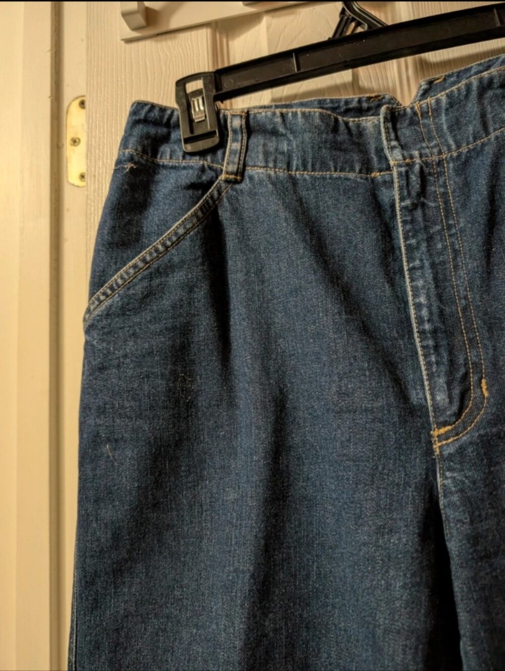 Vintage 90s Y2K Liz Claiborne LizWear Cropped Wide Leg Jeans Women’s Blue Denim - Picture 7 of 16